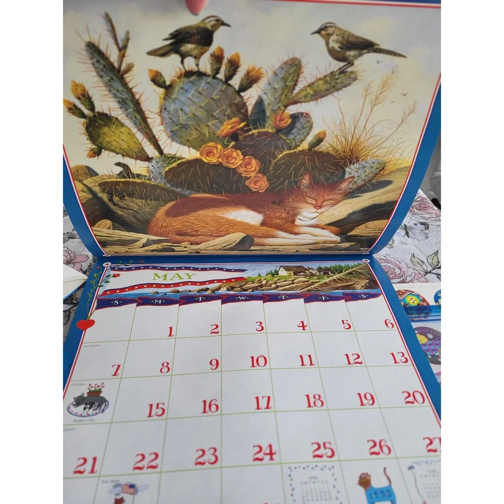Americana‎ Calendar 1995 Charles Wysocki Vintage Patriotic Wall Decor